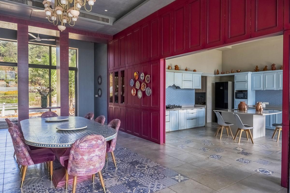 The flooring composition acts as a visual plane of calm guiding movement while anchoring the furniture layout. 