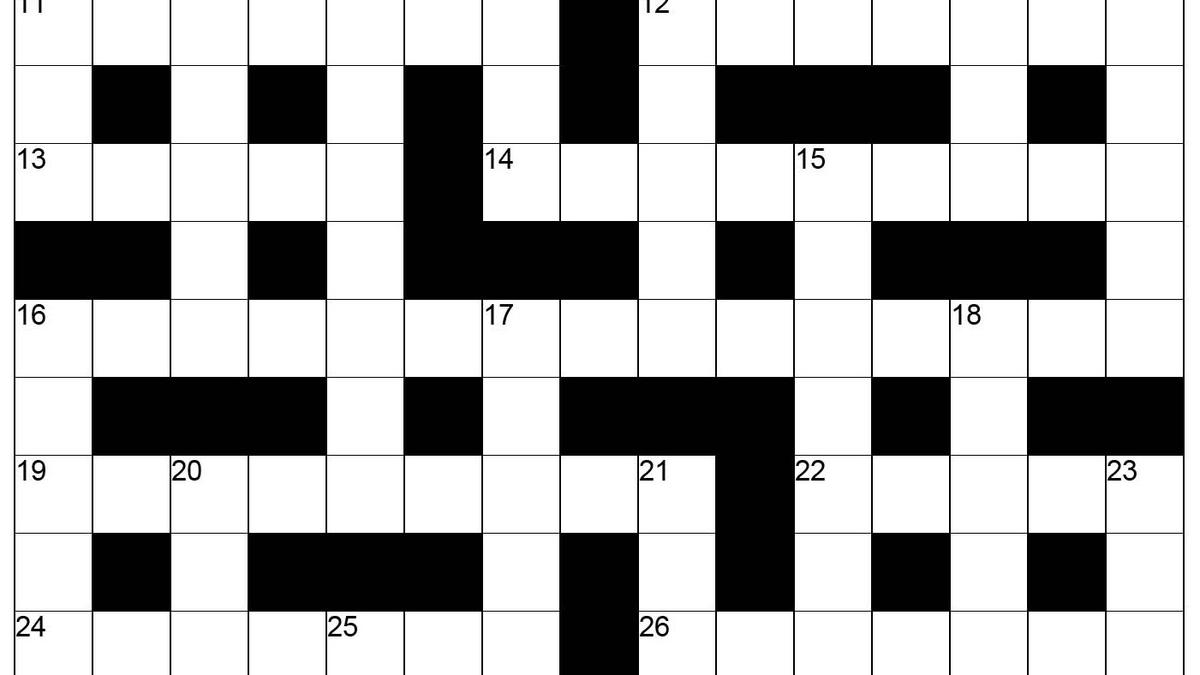 The Hindu Sunday crossword No. 58