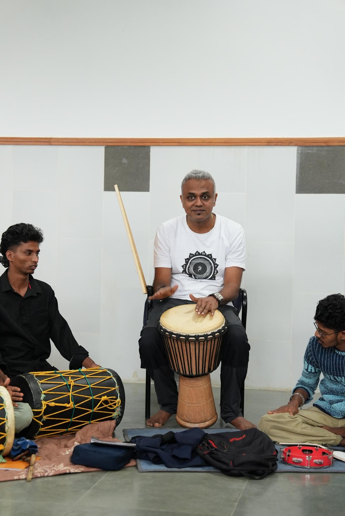 Composer, percussionist and a mentor Viveick Rajagopalan.