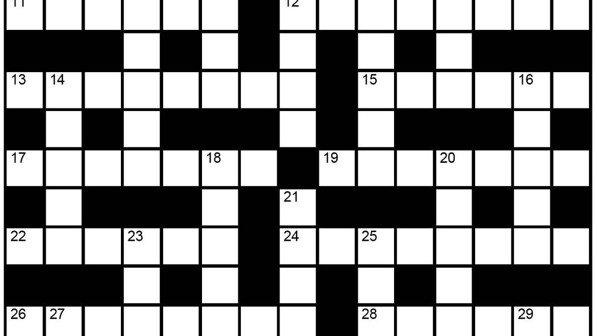 The Hindu Sunday Crossword #26