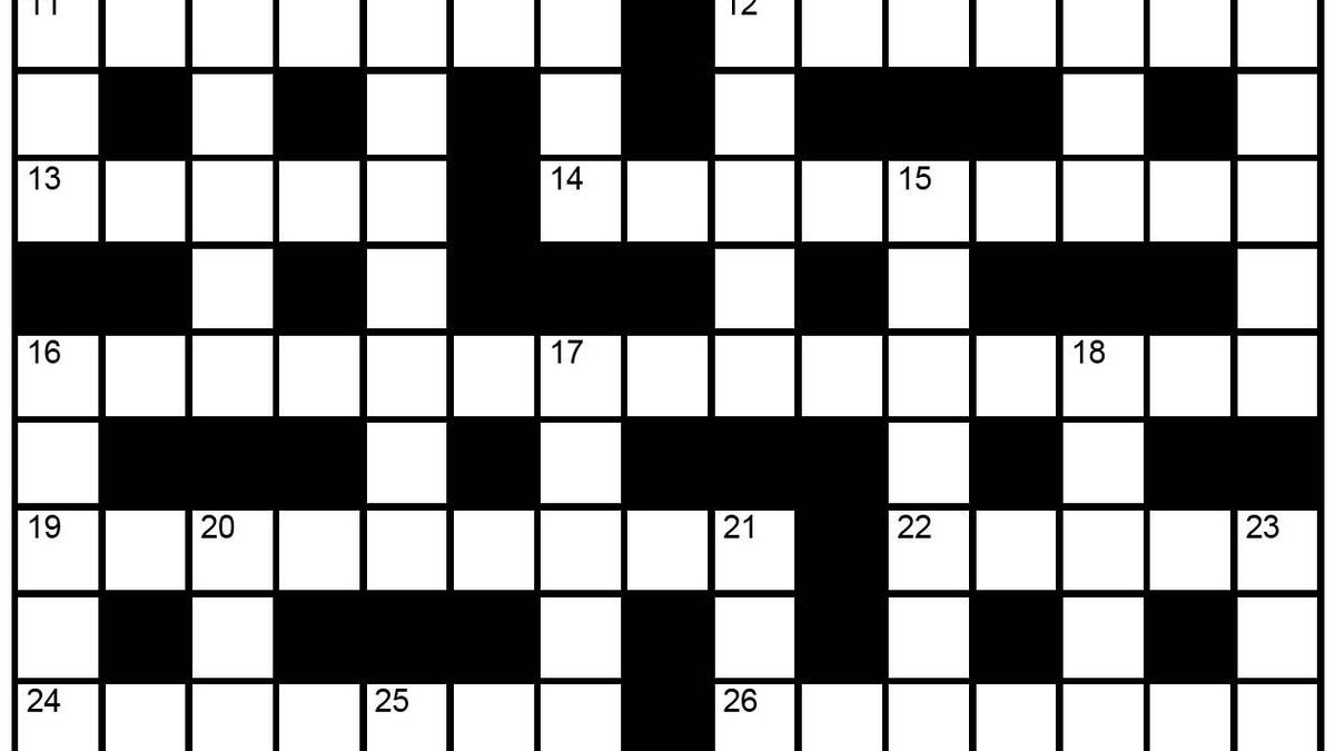 The Hindu Sunday crossword No. 29