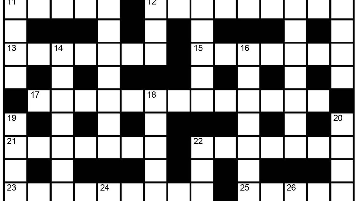 The Hindu Sunday crossword no. 54