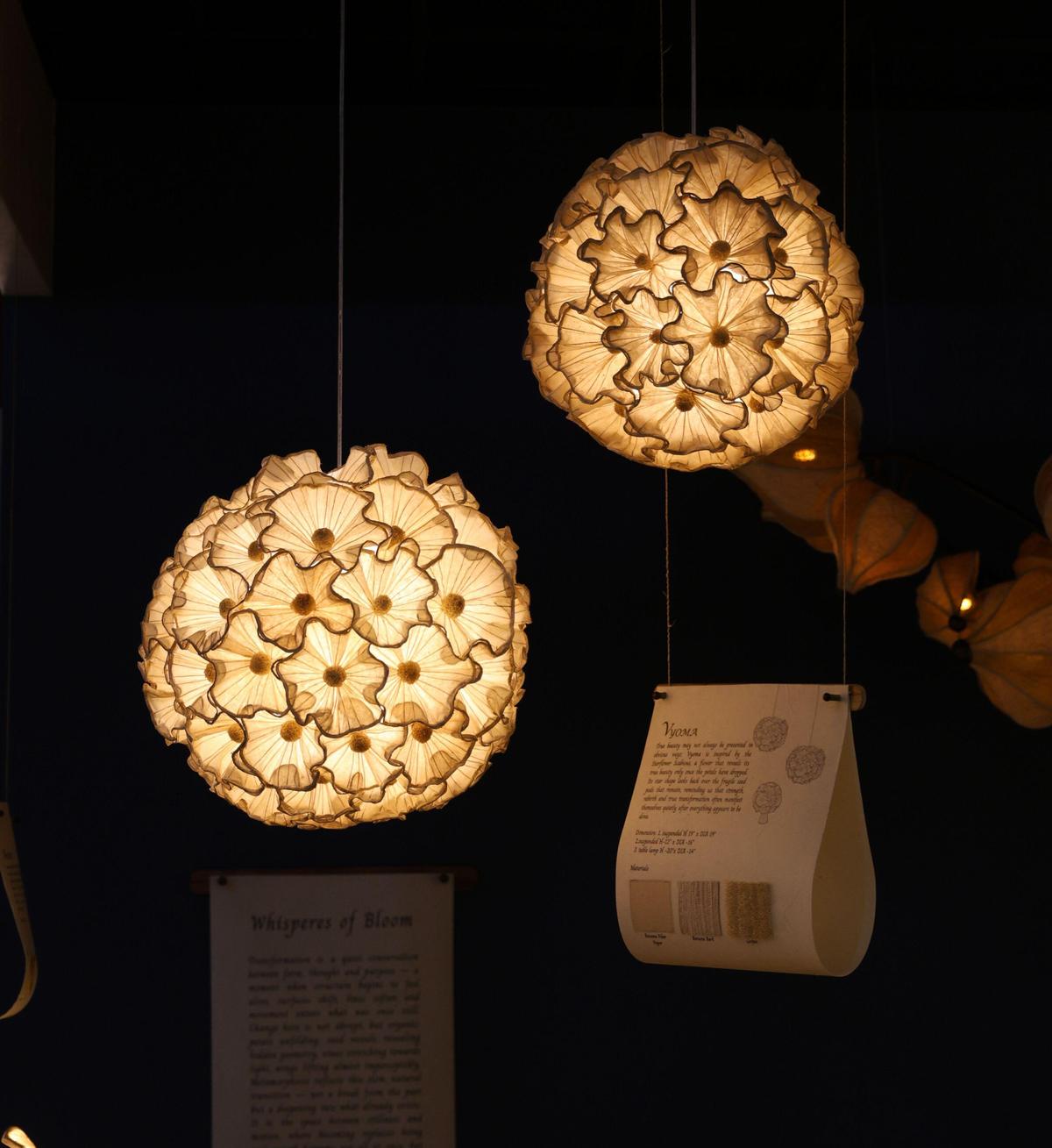 Banana fibre, washi paper, and raw silk form Ashni’s core arsenal of materials. 