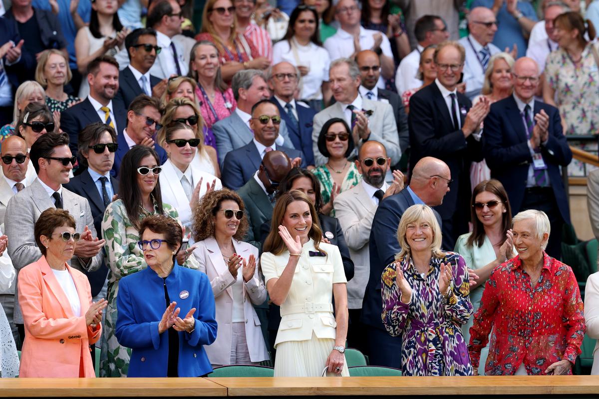 Catherine, princesa de Gales y jefe del AELTC, en la caja real de Wimbledon 2025.