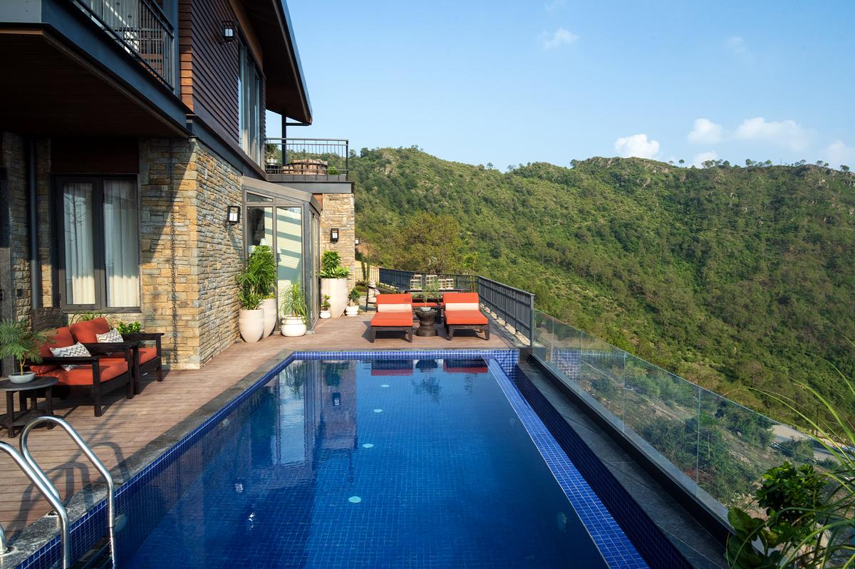 A view of the Terra Grande property. A luxury villa development project in Sirmaur from real estate developer Eldeco Group.