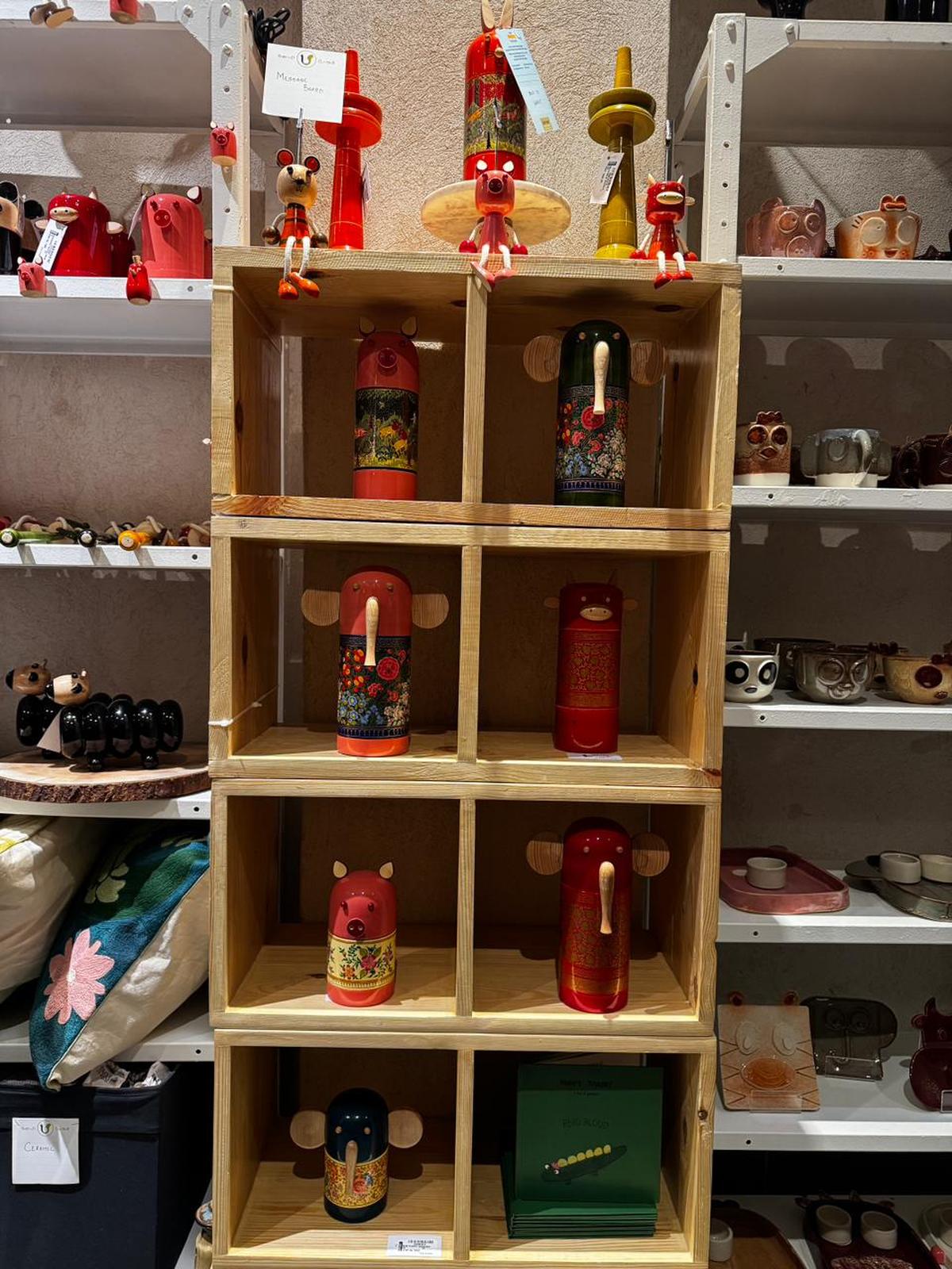 Varnam toys on display at ‘Snugglewalas’ exhibition in Bengaluru. 
