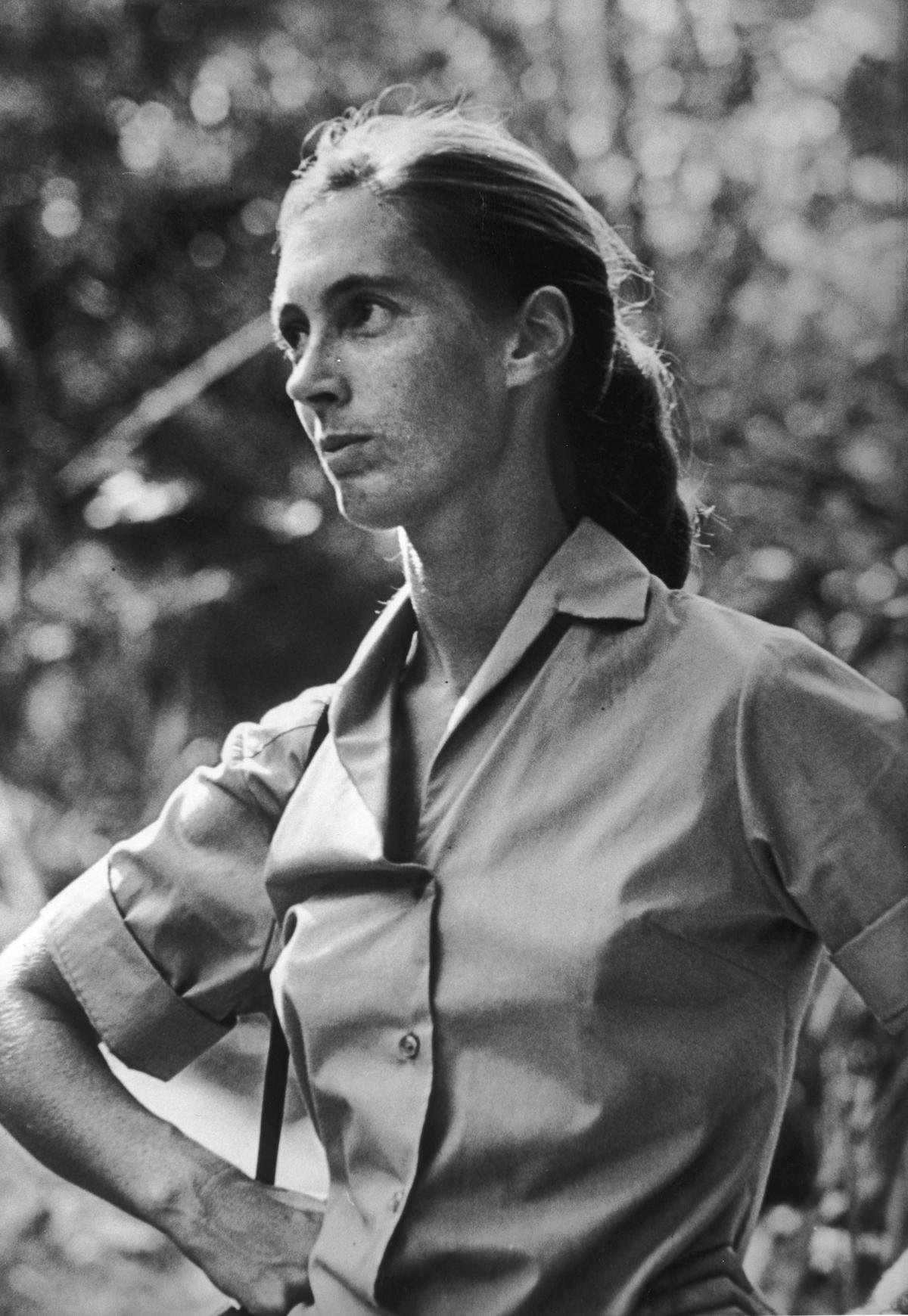 British anthropologist and primatologist Jane Goodall in September 1974. (Getty Images) British anthropologist and primatologist Jane Goodall in September 1974. (Getty Images)