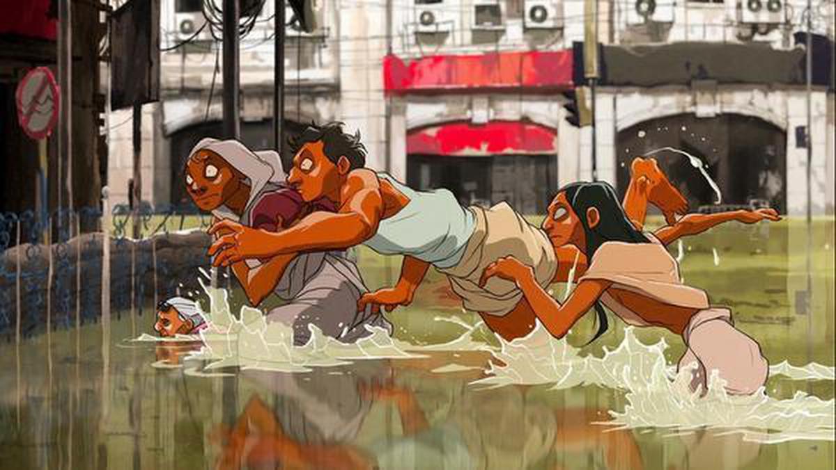 Ghost Animation's animated short film about climate change, 'Wade',  envisions an ominous future for Kolkata - The Hindu