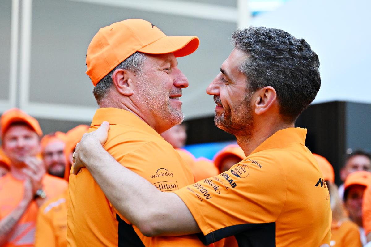 Key men: CEO Zak Brown and team principal Andrea Stella deserve a lot of credit for McLaren’s revival. | Photo credit: Getty Images