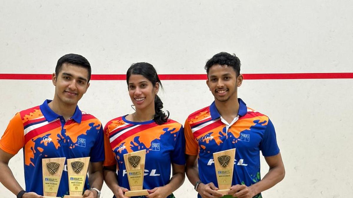 SQUASH/ABHAY WINS TWO TITLES