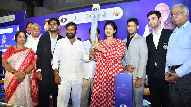 Chess Olympiad torch arrives in Hyderabad