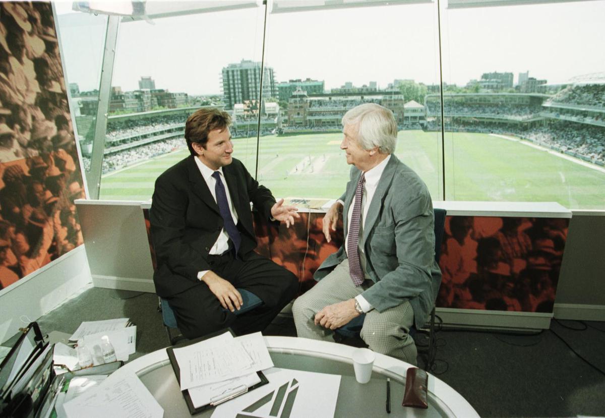 Rubbing shoulders with greatness: Nicholas succeeded the legendary Richie Benaud as anchor of Channel Nine’s cricket coverage. | Photo credit: Getty Images