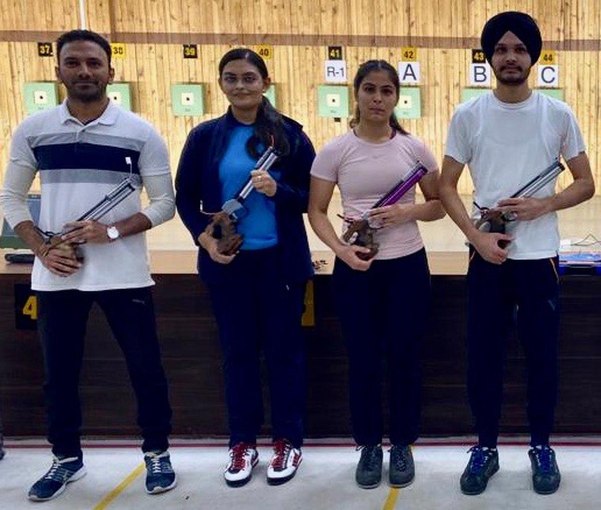 Sarabjot and Manu clinch mixed air pistol gold