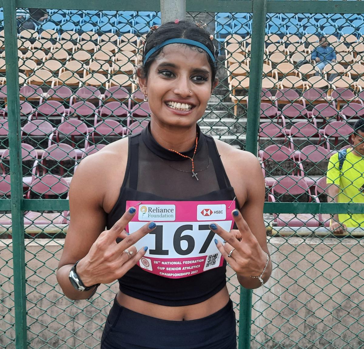 Ancy Sojan took the women’s long jump gold with a personal best at the Federation Cup athletics in Ranchi on Thursday. 
