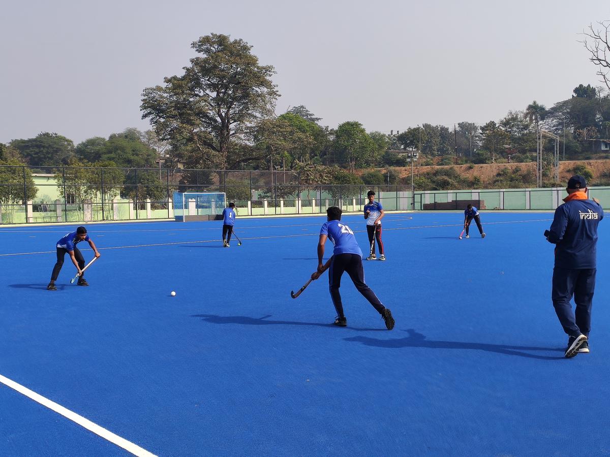 Training session on at the Panposh Sports Hostel, Rourkela, on January 17, 2023. Training session on at the Panposh Sports Hostel, Rourkela, on January 17, 2023.