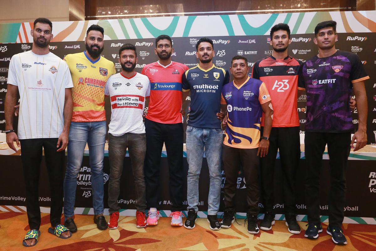 Some of the top stars of the PVL in Kochi on Thursday.