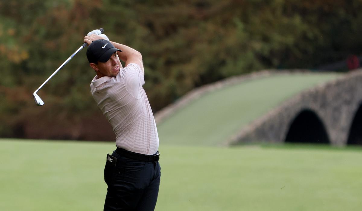 The bridge to greatness: McIlroy knows what a Masters triumph will mean for his place in golf history. ‘I’m on a pretty strong list of players who have won three of the four Majors,’ he says. ‘But I’d like to be on the shorter list of those who have won all four.’ | Photo credit: Getty Images