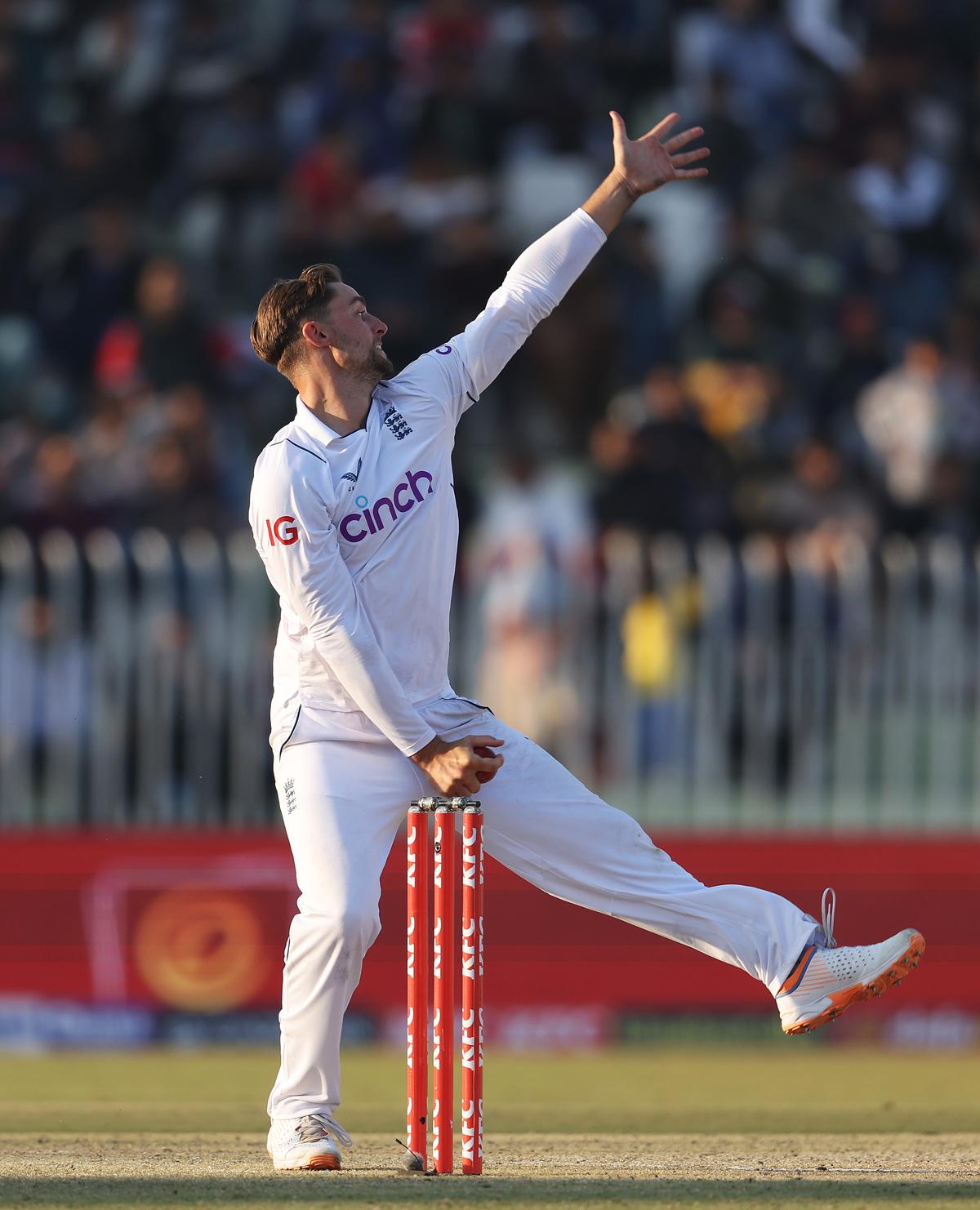 Thrown in at the deep end: Jacks’ six for 161 from 40.3 overs on Test debut in Pakistan was the first time he had bowled such a long spell. | Photo credit: Getty Images