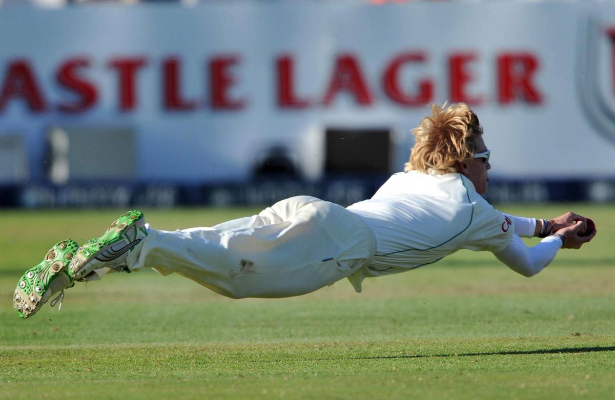 Flight mode: The son of a world class gymnast, Engelbrecht first made his name in South Africa as an exceptional fielder with a propensity for taking spectacular catches. | Photo credit: Getty Images