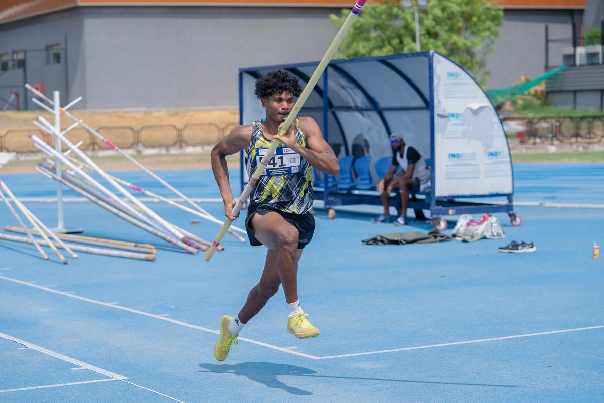 Headroom: Nayak, according to multi-event coach Sanjay Garnaik, has the potential to improve by about 150 points in the pole vault. | Photo credit: Reliance Foundation Youth Sports