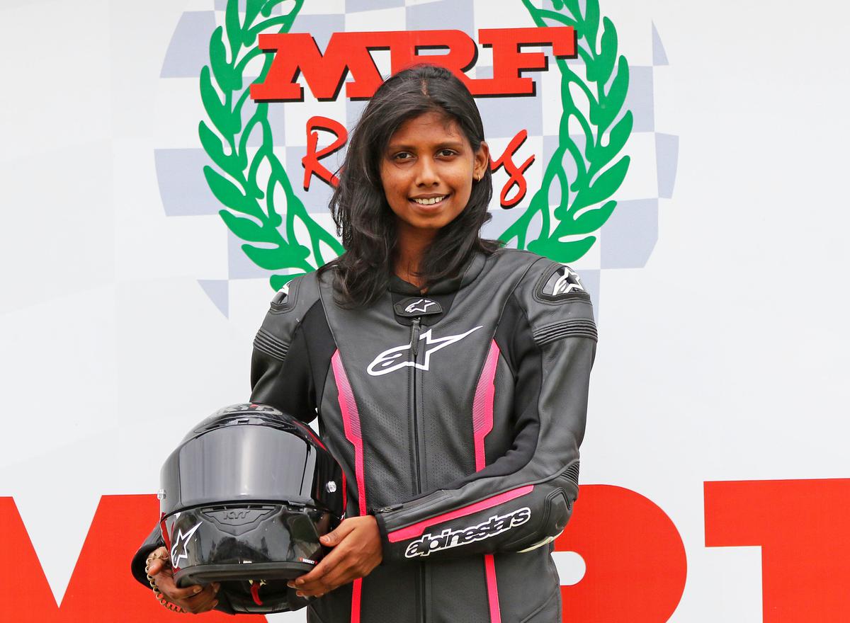 Ann Jennifer, who took pole position in the Girls (Stock 165cc) category