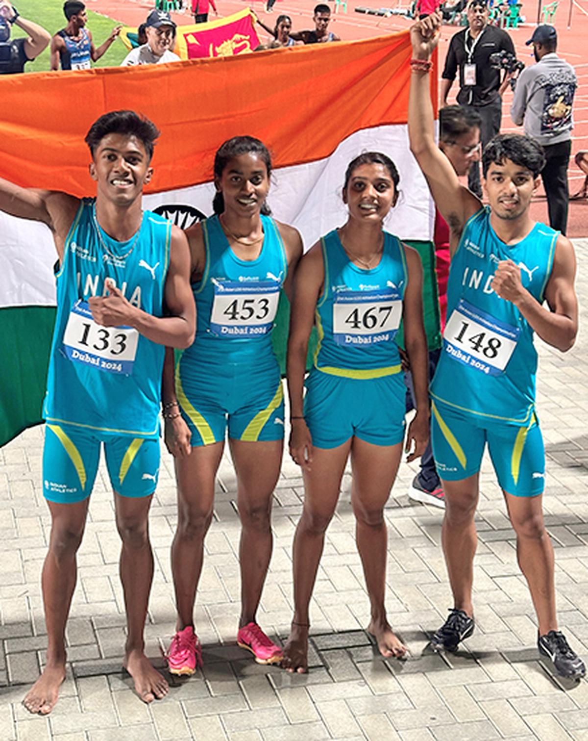 The Indian 4x400m mixed relay team took the silver.