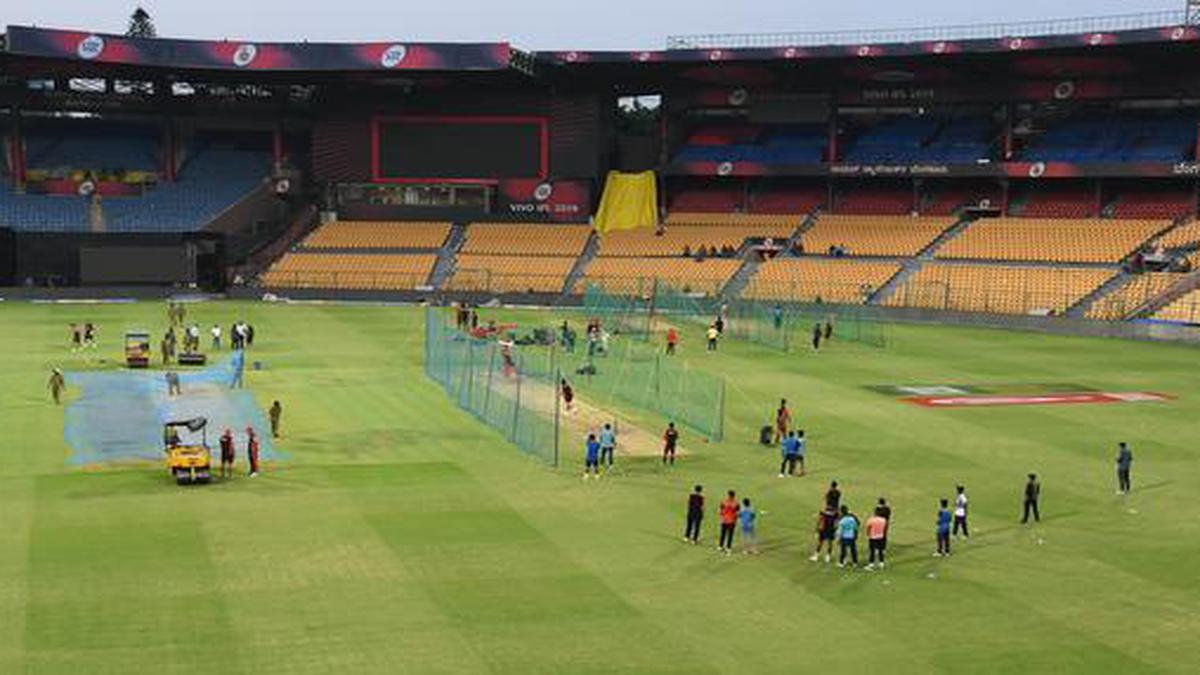 How M Chinnaswamy stadium gets ready for a big IPL game - The Hindu