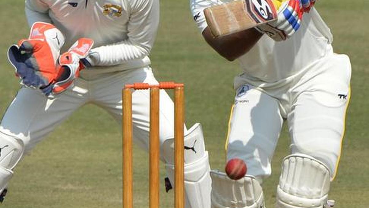 Ranji Trophy Kaushik Gandhi takes day’s honours The Hindu