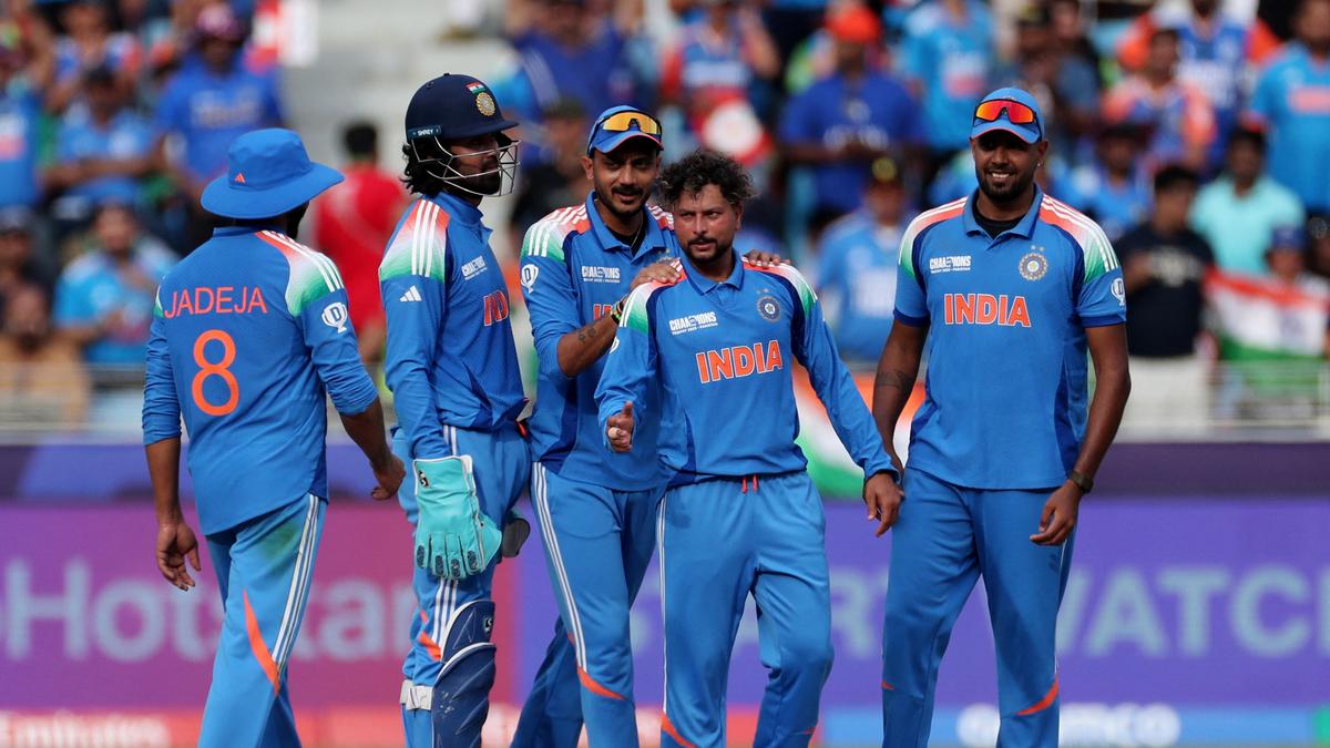 India vs Paksitan ICC Champions Trophy match at Dubai international stadium in Dubai. India restricts Paksitan for 241