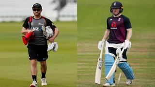 New Zealand captain Kane Williamson and England skipper Eoin Morgan. 