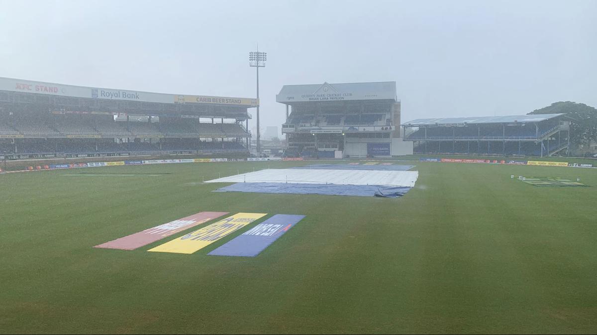 West Indies vs India second Test | Rain ruins India’s plans as visitors settle for 1-0 series win
