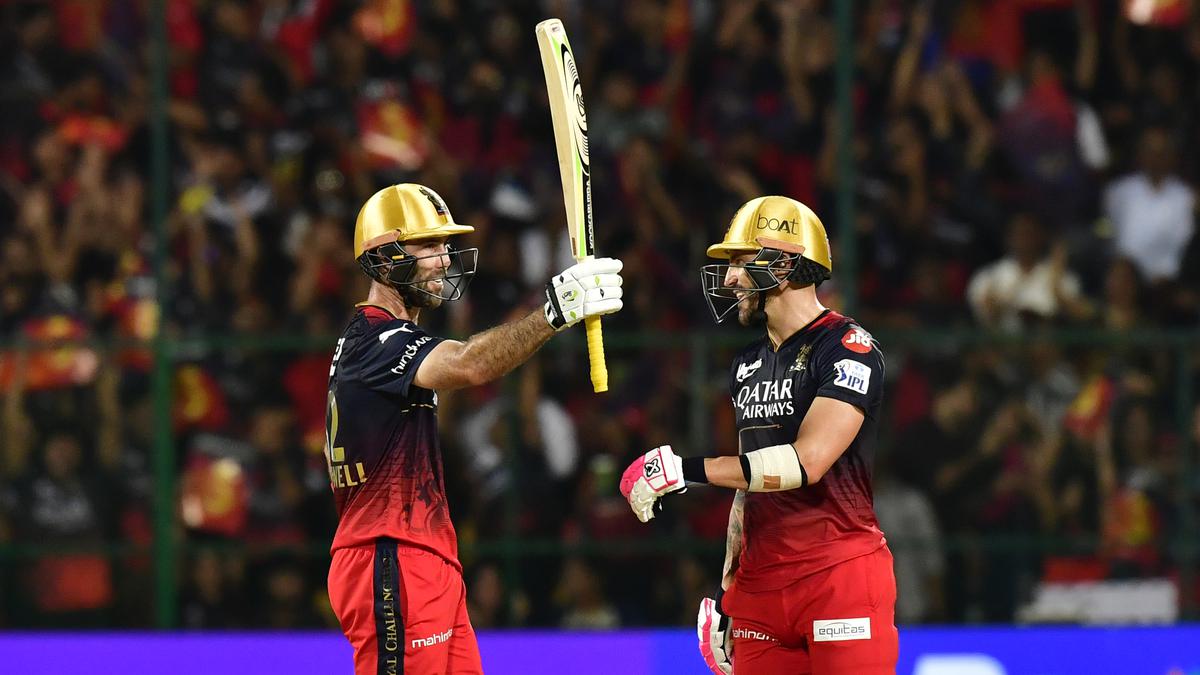 IPL 2023: RCB vs LSG | Du Plessis, Kohli, Maxwell power Bangalore to 212 for 2 against Lucknow