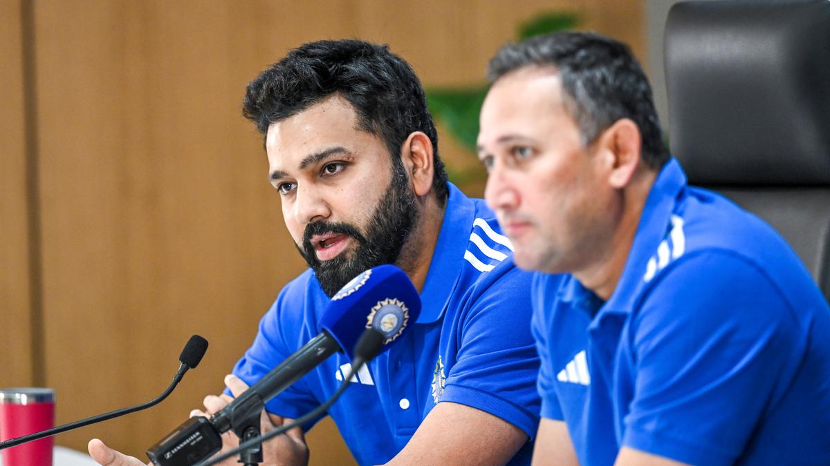 ICC Champions Trophy 2025: Team India squad: BCCI chairman of selectors Ajit Agarkar and captain Rohit Sharma announces the 15-man squad
