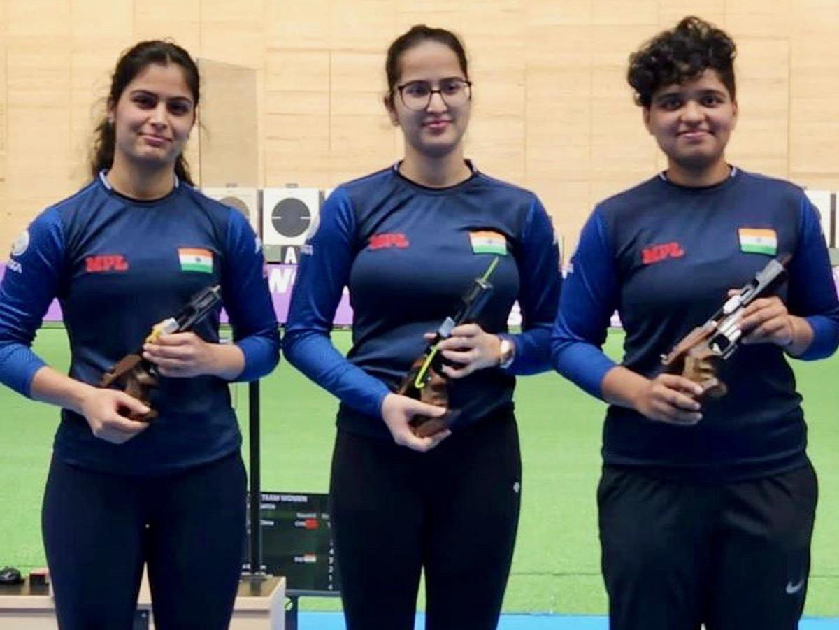 Silver for Indian sports pistol women’s team as China proves too strong