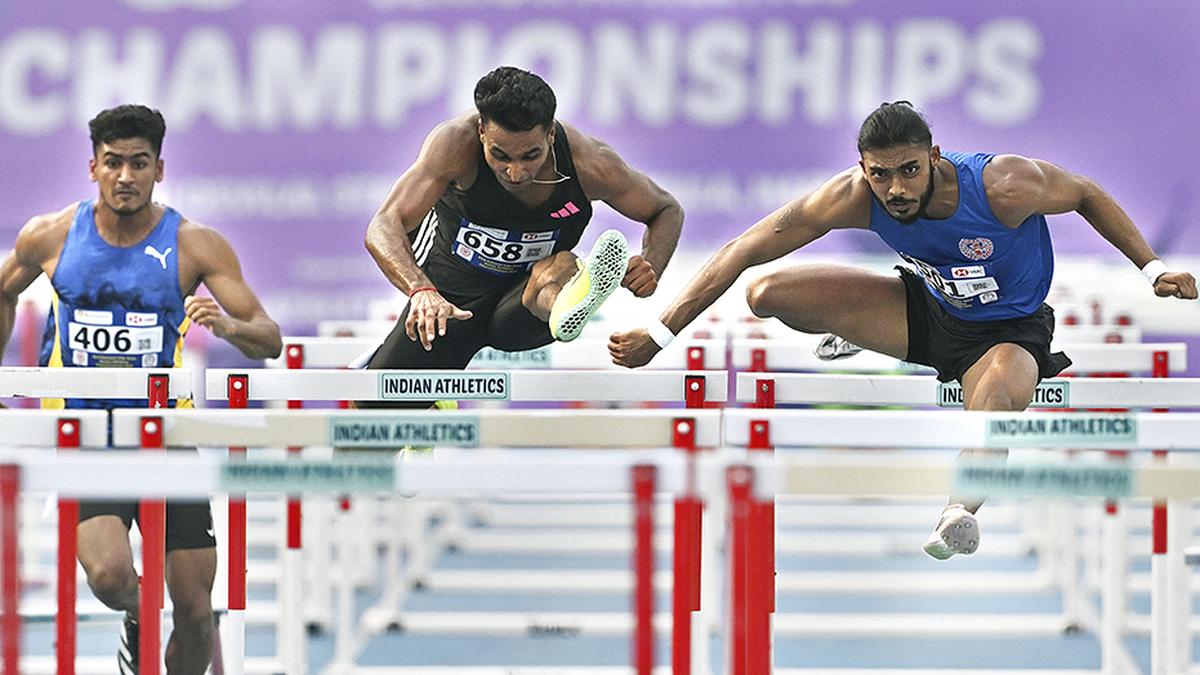 Inter-State athletics | Tejas wins men’s hurdles with a new meet record