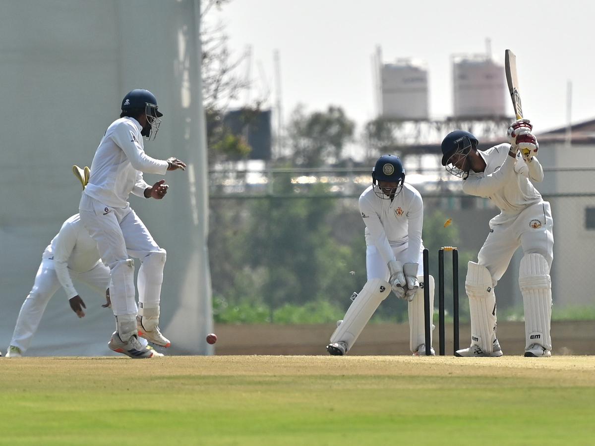 Bowled him: Shikhar castled Nishunk in the first essay.