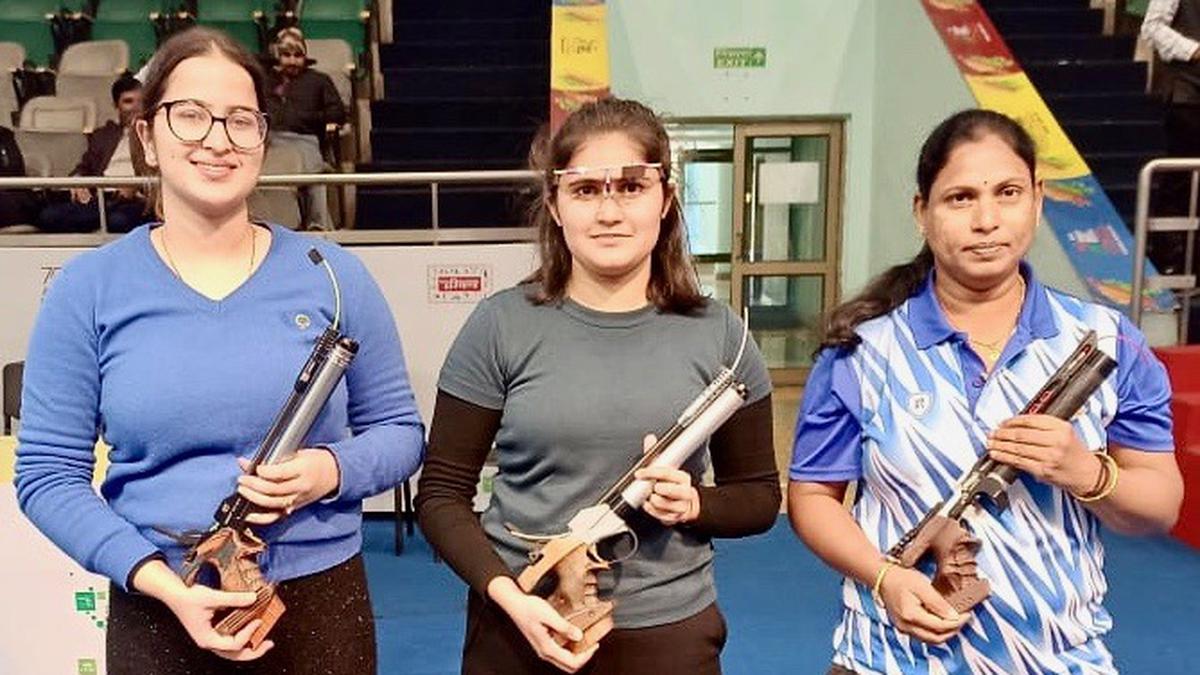 Palak Gulia takes top spot in air pistol - The Hindu