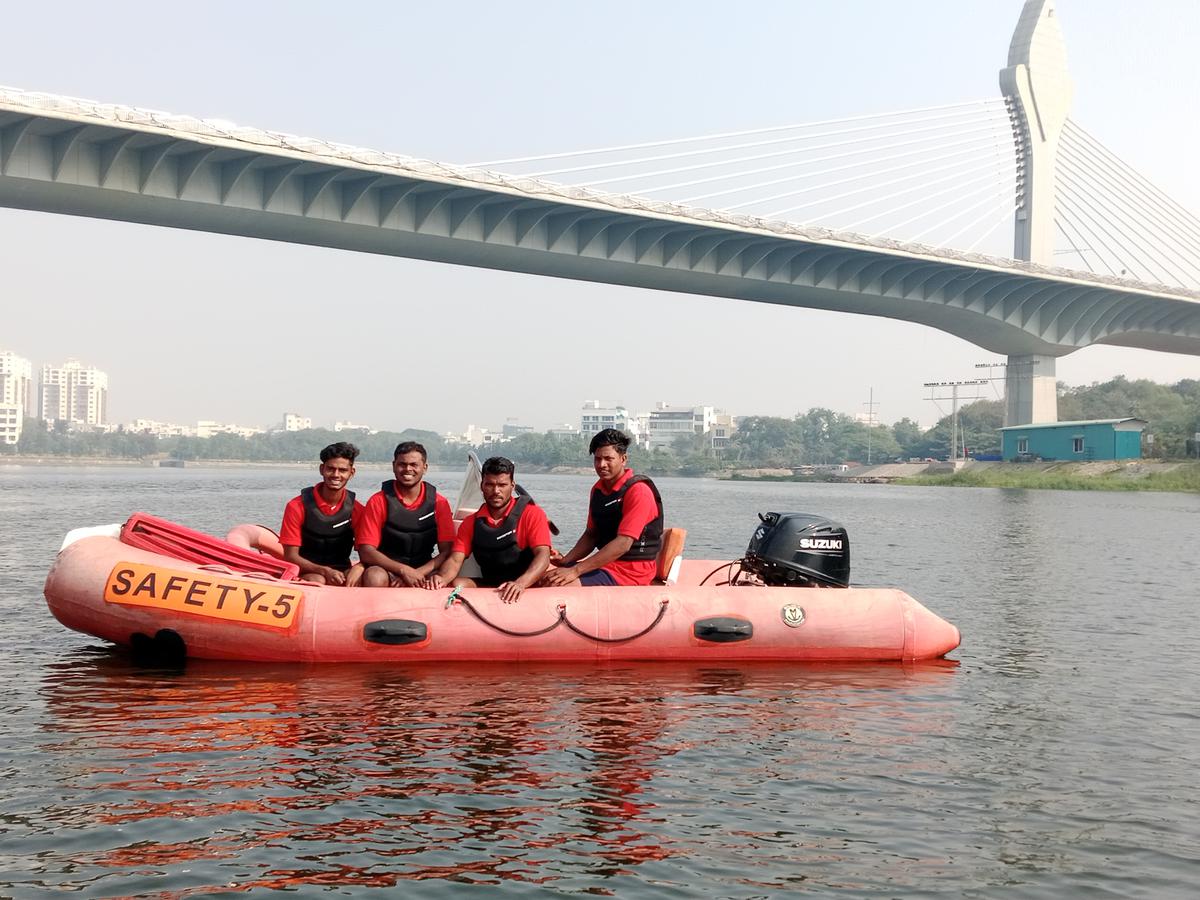 Lifeguards save girl who fell off from Durgam Cheruvu suspension bridge