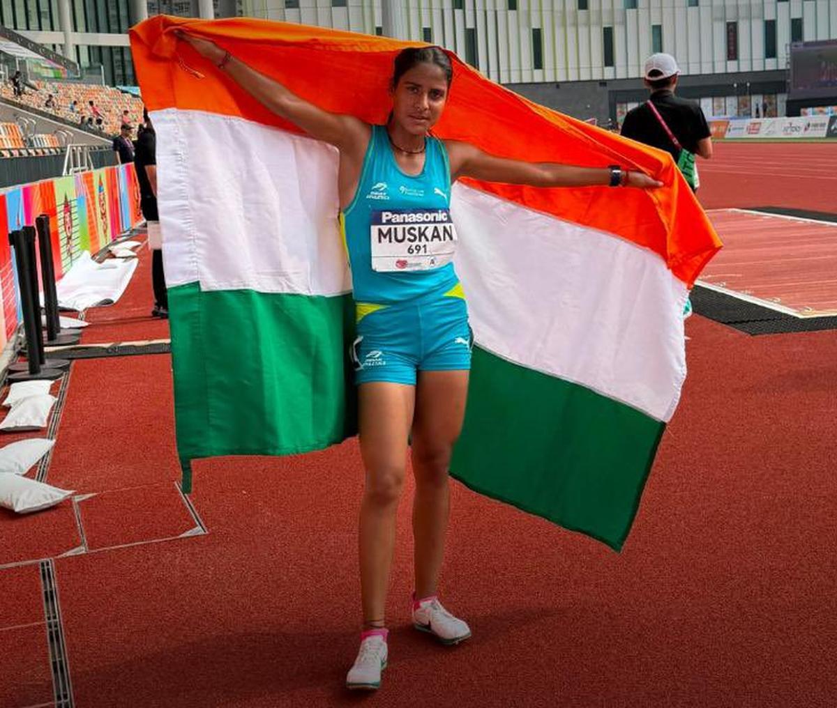 Muskan topped the women’s 5000m.