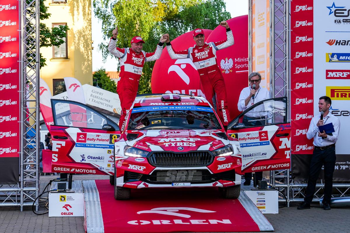 Clinical performance: Renars Francis and Martins Sesks winners of the Rally of Poland.