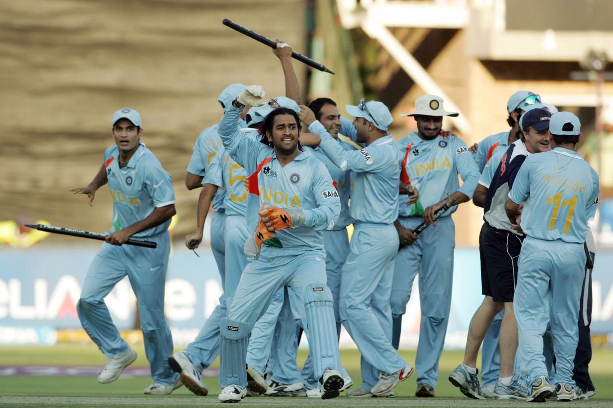 The start of an era: Once M.S. Dhoni and his merry band won the inaugural ICC World T20 in South Africa in 2007, India’s Twenty20 love affair began. | Photo credit: Getty Images