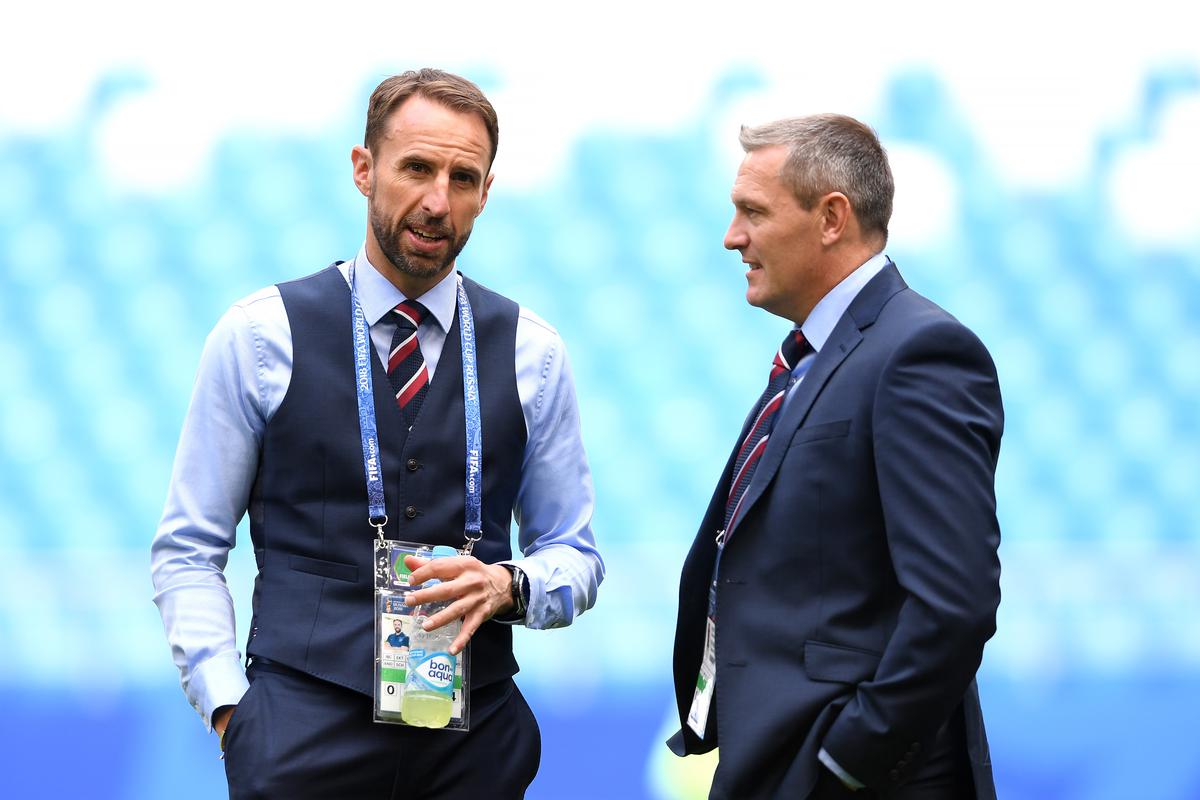On the same page: During his time in England’s youth set-up, Boothroyd formed a strong working partnership and warm friendship with Three Lions manager Gareth Southgate. Photo credit: Getty Images
