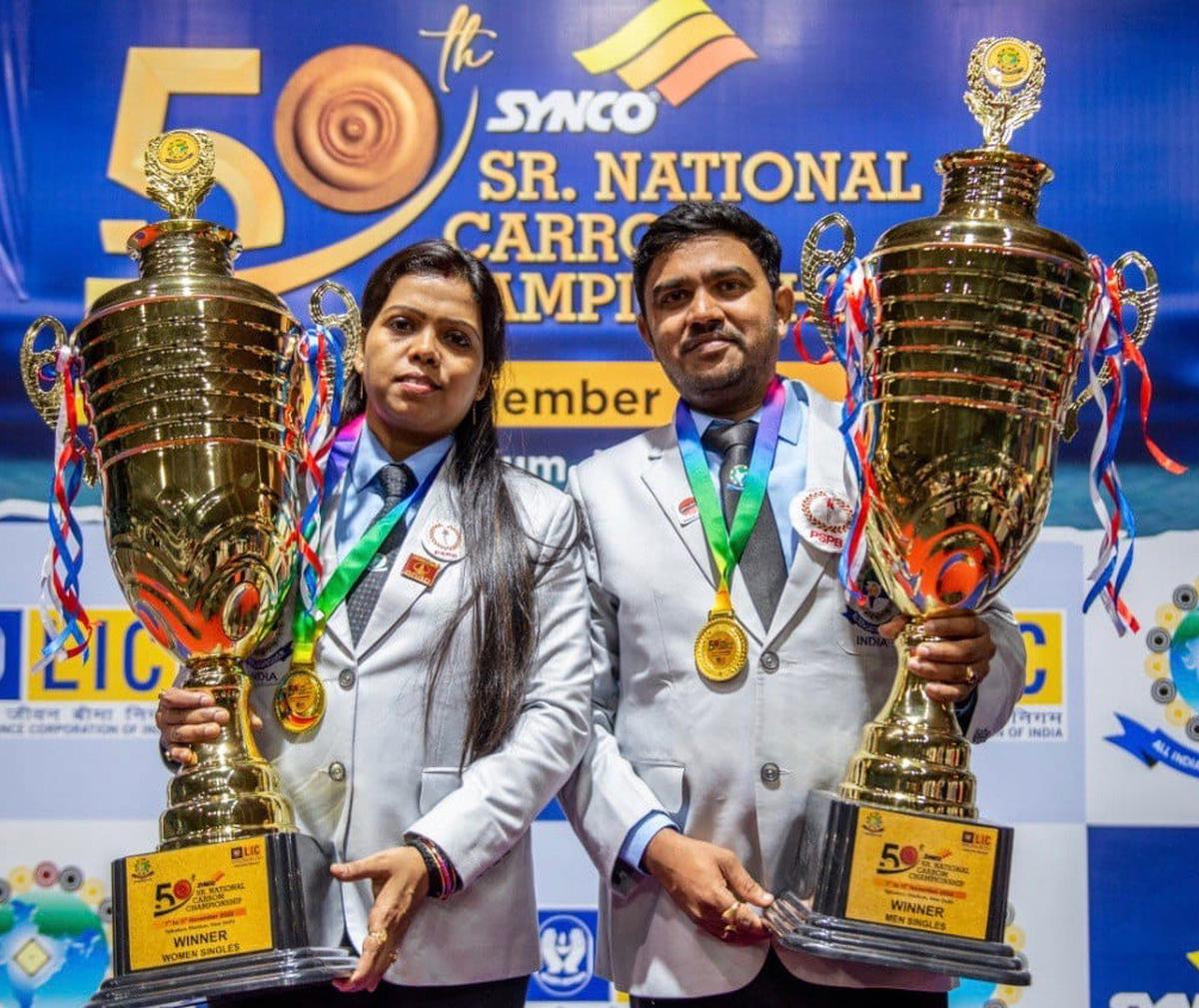 Rashmi Kumari, K. Srinivas emerge national carrom champions