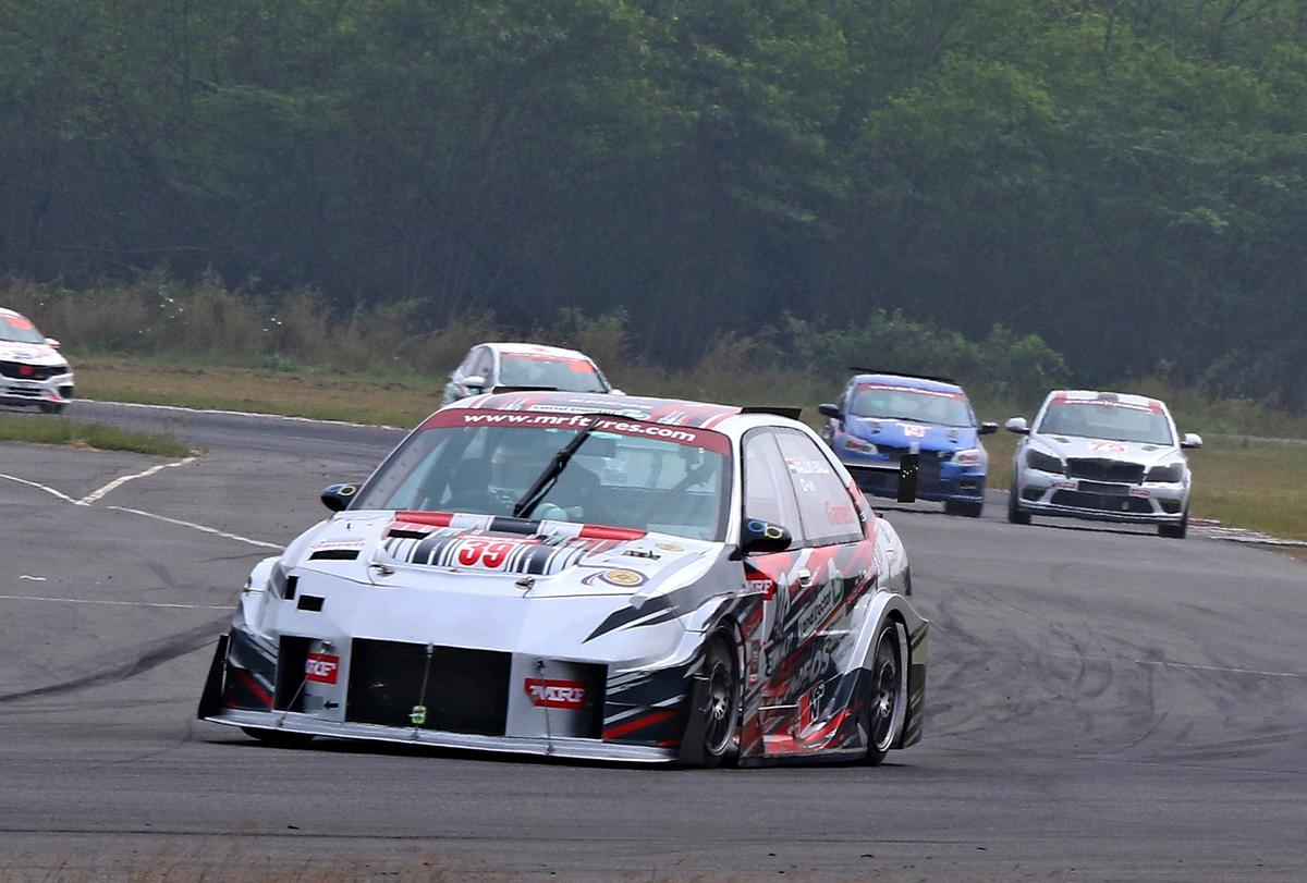 Arjun Balu, who is in the lead in the Indian Touring Cars category.