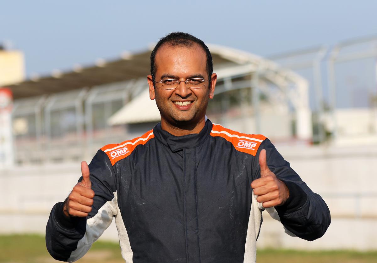 Chennai’s Ritesh Rai who qualified for pole position in the VW Polo Cup category. 