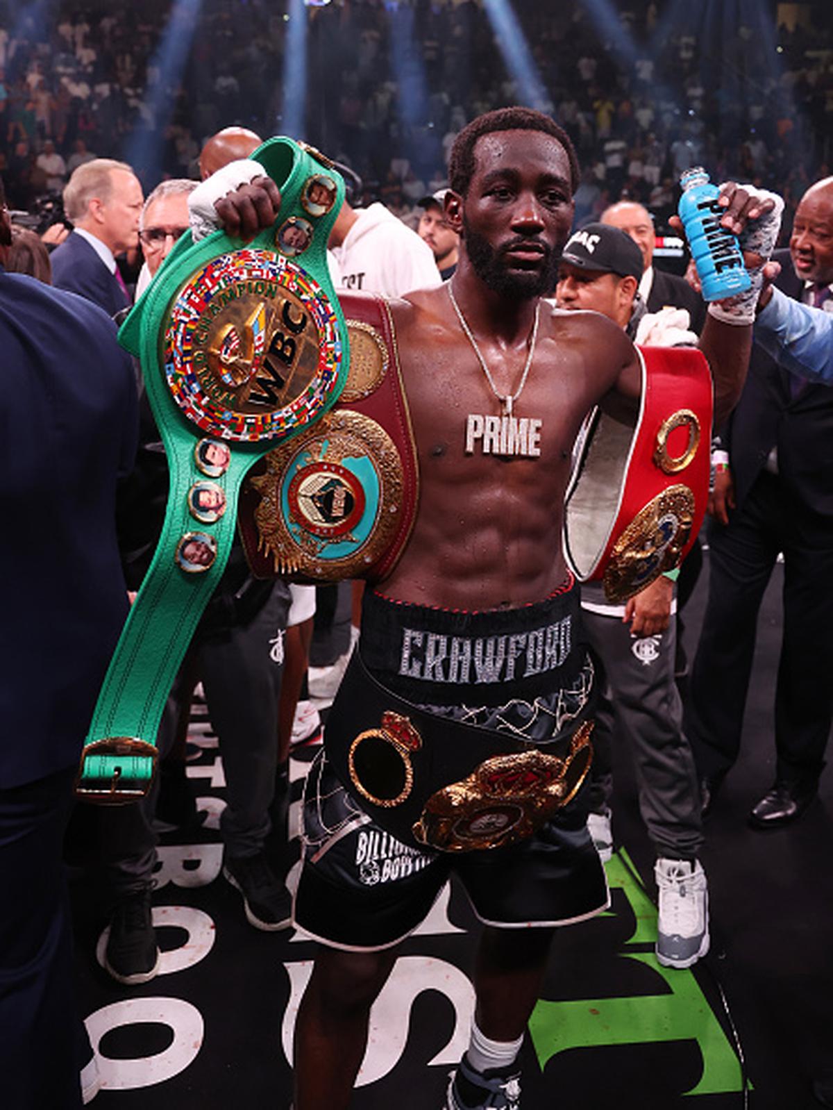Belt collector: As the undisputed world welterweight champion, Crawford holds the WBO, WBC, WBA and IBF titles. 