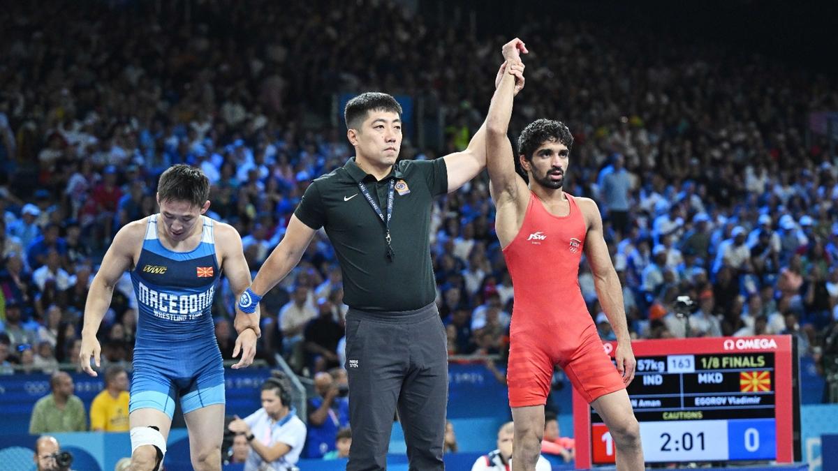 Indian wrestler Aman Sehrawat shows his class at Paris Olympics