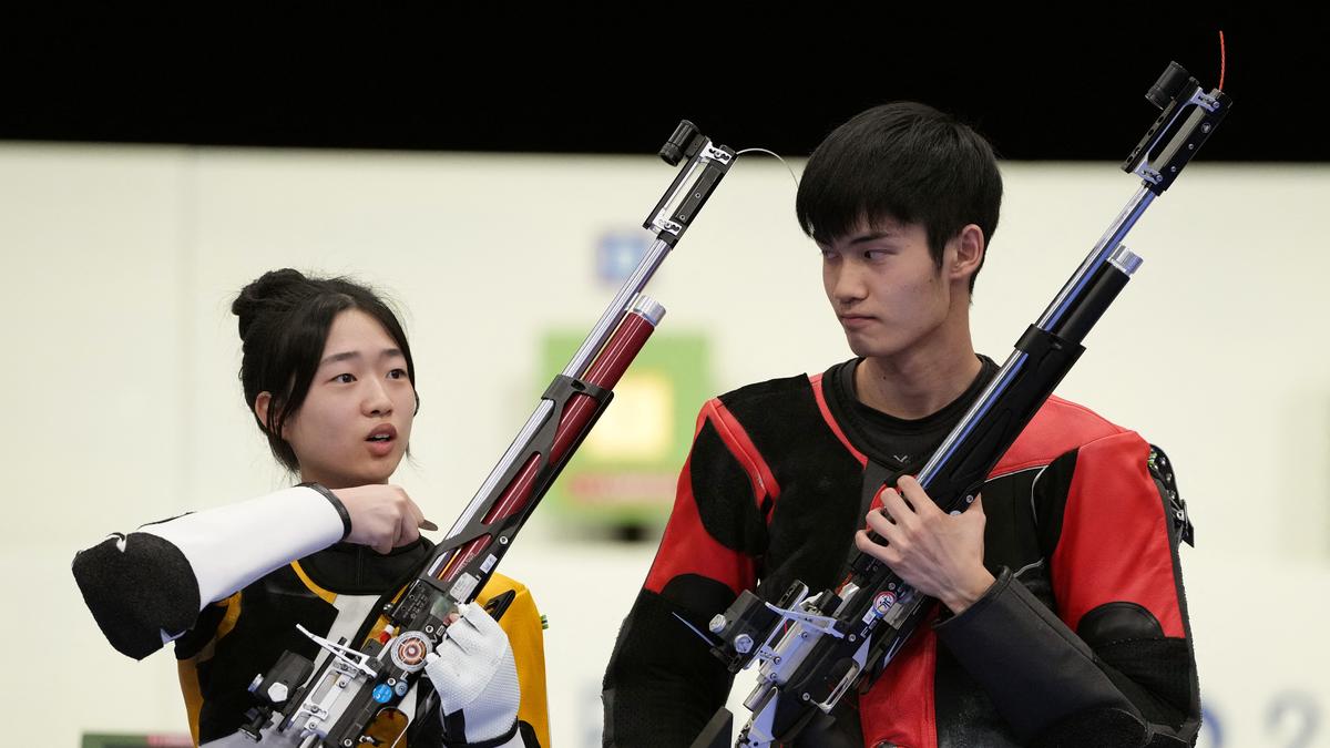 China’s Sheng and Huang bag first gold in 10m mixed team event at Paris Olympics