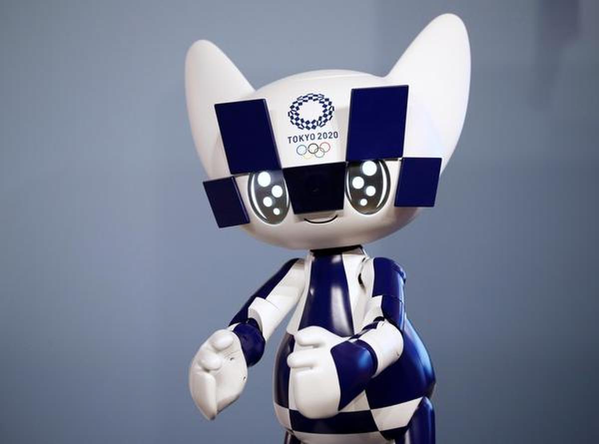 
A Tokyo 2020 Summer Olympics mascot Miraitowa robot is showcased at the Tokyo Motor Show, in Tokyo, Japan October 24, 2019. 