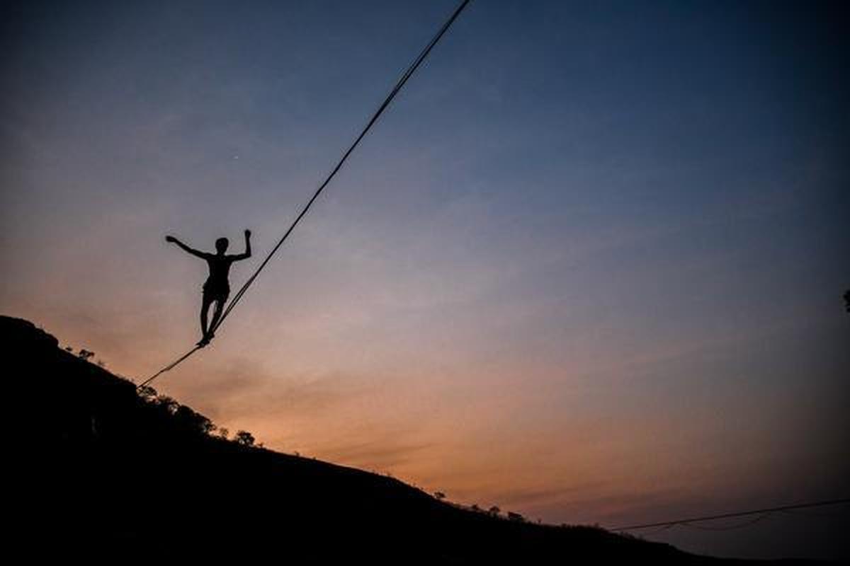 A glimpse into the ropes of highlining in India The Hindu
